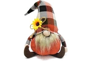 Attiigny Thanksgiving Stuffed Pumpkin Gnome Plush,Harvest Festival Scandinavian Tomte Dwarf Decoration for Home,Autumn Ornament Lovely Fall Santa Gnome Gifts for Friends,Family