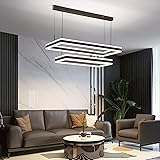 Modern LED Chandelier, Double Rectangles Ceiling
