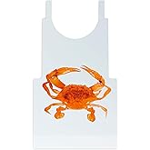 Avant Grub Heavy Duty, Lobster Bibs 25 Pack. Large, Disposable Plastic Tie-Back Bib for Adults. Perfect When Eating Seafood.