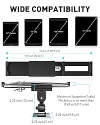 AboveTEK Tablet Wall Mount -360° Rotation iPad