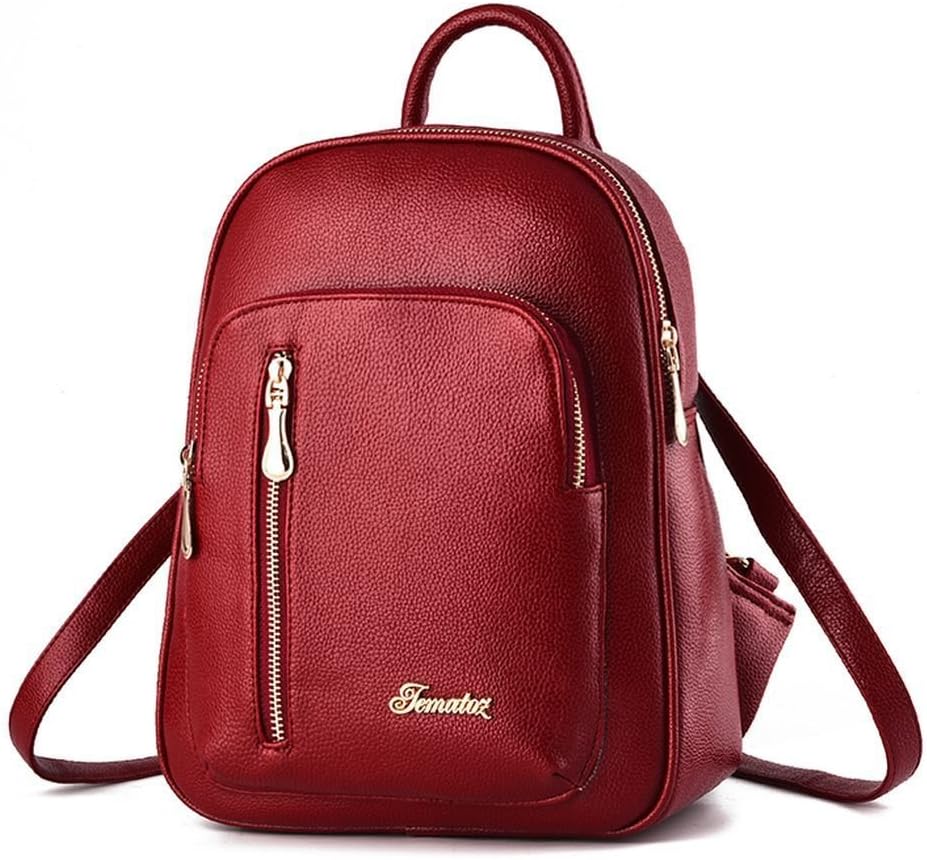 VINICIO Women's Preppy Style Fashionable Elegant Unique PU Leather Backpack Shoulders Bag