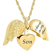 Cremation Jewelry For Ashes For Dad Angel Wing Heart Urn