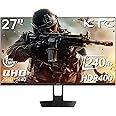 KTC 27'' 240hz Gaming Monitor 1440p(2560× 1440) 144Hz 1ms Fast HVA HDR400 130% sRGB HDMI & DisplayPort AdaptiveSync VESA Tilt Eye Care