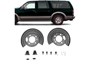 UnayKolb 924-212 Rear Brake Dust Shield Backing Plates For 2000-2005 Ford Excursion For 1999-2010 Ford F250 Super Duty For 1999-2015 Ford F350 Super Duty For 2011-2014 Ford F450 4C3Z-2209-AA