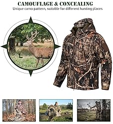 NAVEKULL Silent Hunting Clothes for Men Soft Shell