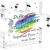 Funnli Difference Maker Employee Appreciation Gifts Acrylic Plaque, Valentines Gifts for Coworkers, Farewell Goodbye Retirement Thank You Boss Day Gifts for Staff Nurse Boss Volunteer Coach