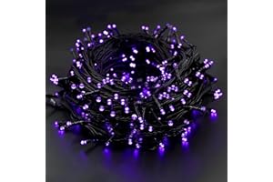Twinkle Star 33 FT 100 LED String Lights, Plug in String Lights 8 Modes Waterproof for Indoor Outdoor Christmas Tree Wedding Party Bedroom (Purple, 33 ft)