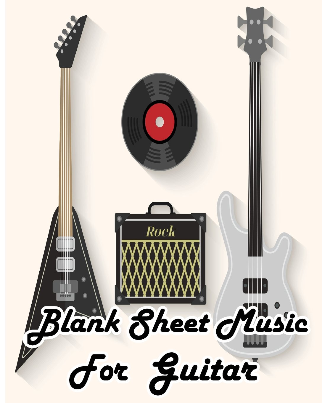 Blank Sheet Music For Guitar: staff paper 12 Staff 100Pages 8x10" music sketchbook Standard for students / Professionals, Songwriting
