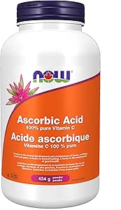 NOW Ascorbic Acid 100 Percentage Pure Vitamin C Powder, 454g