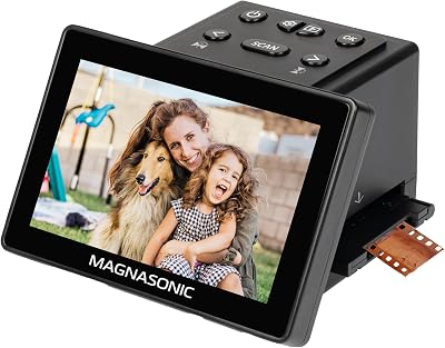 Magnasonic All-in-One 25MP Film Scanner with 5" Display HDMI SD Slot