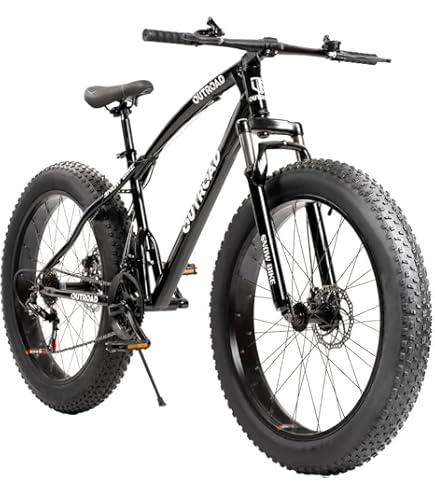 Amazon.com : Omelaza 26 Inch Fat Tire Mountain Bike with Dual Disc