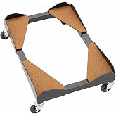 VIVO Black Premium Large Steel Under Desk PC Cart, CART-PC03D | Rolling CPU Trolley, Adjustable Mobile Computer Stand Holder with Locking Wheels, Fits Most Gaming PCs up to 25 x 12 inches