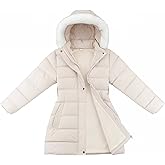 Podgina Kids Winter Coats With Belt Girls Warm Puffer Jackets Cute Fleece Hoodie Clothes