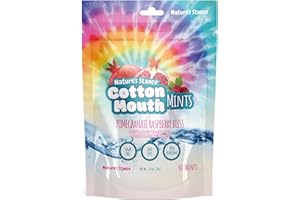 Nature's Stance Xylitol Mints for Cotton Mouth Relief, Dry Mouth Lozenges Sugar Free, Mouth Watering Mints - Stimulates Saliva & Freshens Breath, 40 Count (Pomegranate Raspberry Bliss)