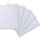 Crinklee Waterproof Essential Oil Labels, 250 Rectangles, 1.5x1 Inches, Oil Proof, Highly Durable Blank Stickers