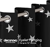 Deconovo Thermal Eyelet Star Blackout Curtains 52 x 54 In Pair view 4