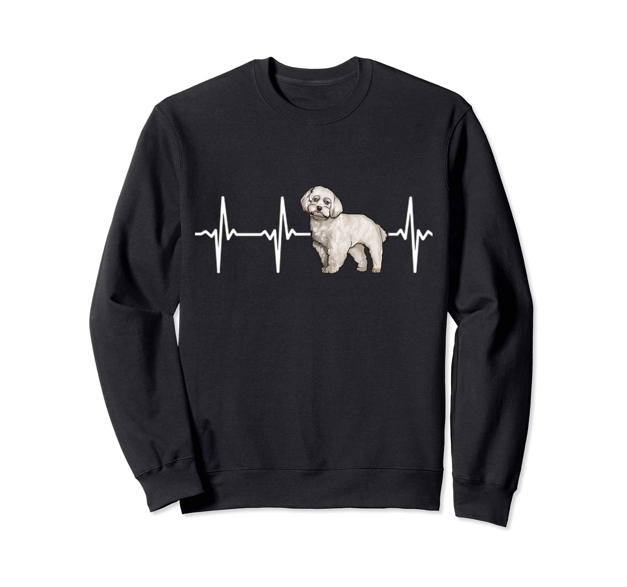 Maltese Heartbeat Love My Dog Sweatshirt