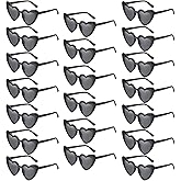 Pibupibu 20 Pack Heart Sunglasses for Women Bachelorette Party Bulk, Heart Shaped Bride Tribe Glasses Bride Shower Gift