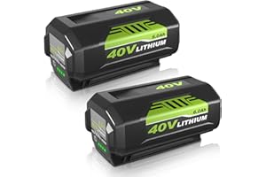 OHYES BAT 2-Pack 6000mAh OP4026 40 Volt Lithium Replacement Battery Compatible with Ryobi 40V Battery OP4050A OP40601 OP4040 OP4030 OP4050 OP40261 OP40201 OP40401 Cordless Tools with LED Indicator (Green)