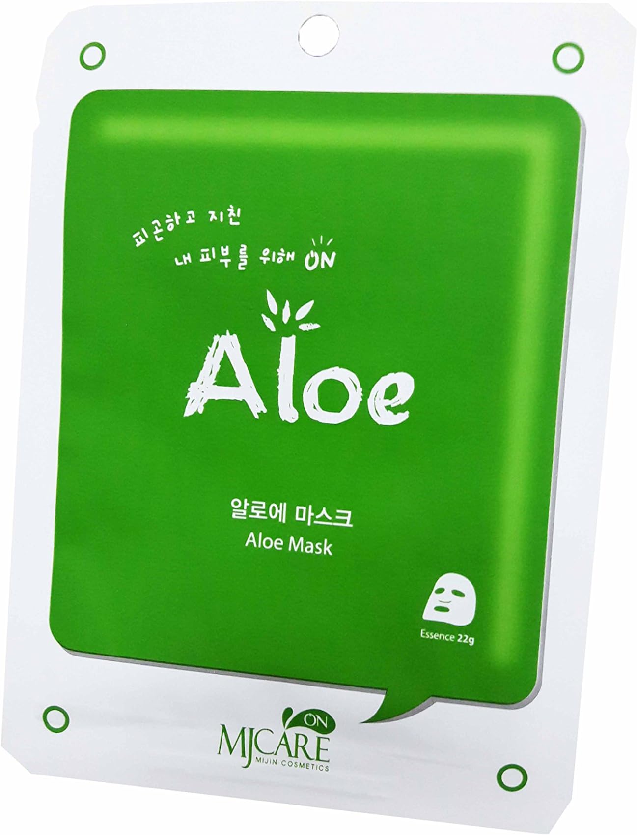 2 Mask sheet of Aloe Mask by MJCARE ON. (essence 22 g/ sheet)