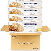 Jules Destrooper Butter Crisps, Non-GMO, Kosher Dairy - 3.5 Oz, Pack of 4 | Caramelized Waffle Cookies, Certified Kosher Dairy, Authentic Biscuits Made in Belgium