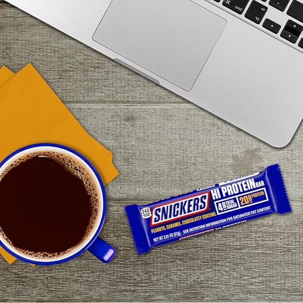 SNICKERS PEANUT & CARAMEL HI PROTEIN BAR, 24.12 OZ, 12 CT BOX