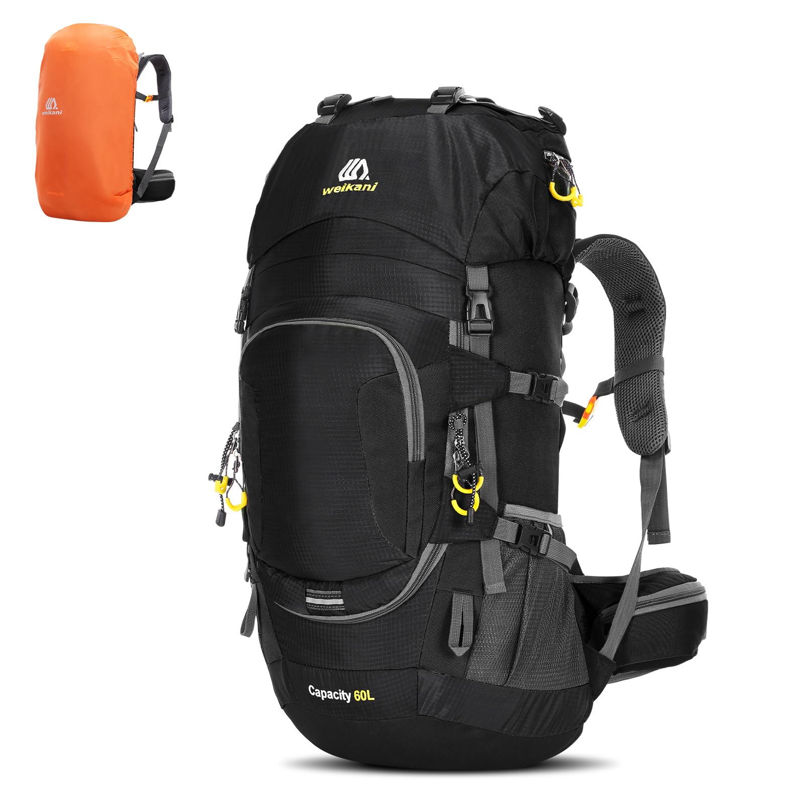 Lixada Hiking Backpack, 50L Backpack with Waterproof Protective Cover Ultralight for Mountaineering, Climbing, Trekking, Sports, Travel, Camping