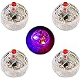 Zickupy 4 Pieces Ghost Hunting Cat Ball Multi-Color Flash LED Glowing Interactive Ball Pet Toys for Dog Cat Animals Activity