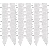 AIMUDI White Satin Ribbon Twist Tie Bows 3.5" Pretied Bows Premade Craft Bows for Treat Bags Cake Pop Gift Wrapping Basket Wedding Favors Cookie Candy Bagging Baby Shower - 50 Counts