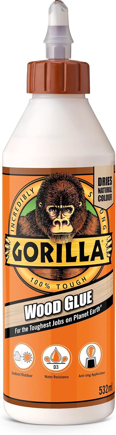 Gorilla Wood Glue 532ml - Indoor Outdoor Wood Adhesive
