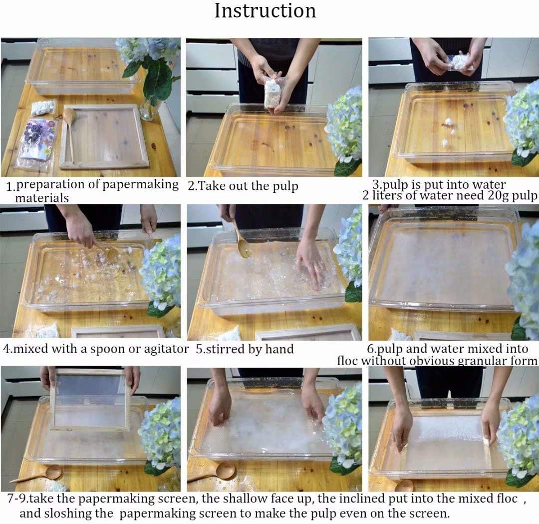 Paper Making Frame & Deckle Traditional Wooden Papermaking for DIY