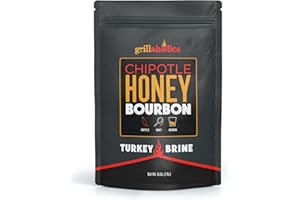 Grillaholics Chipotle Honey Bourbon Turkey Brine Kit – 16 oz Bag for Smoking, Roasting, Grilling & Deep Frying | Juicy Holiday & Thanksgiving Turkey