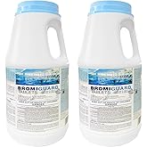 Pack of 2 | BROMIGUARD Bromine Tablets 1 Inch 4 Lbs for Spa Hot Tub Chemical Sanitizer Bromine Tabs | Long-Lasting 1" Brominating Tablets for Pools | Less Chlorine Odor Total 8 Pounds