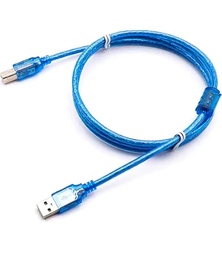 Arduino Offizielles 1m USB-Kabel – Geflochten, Weiß/blaugrün, Für Alle Arduino Boards