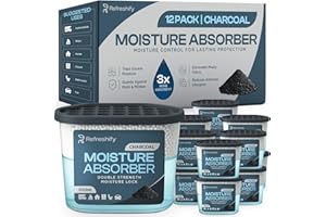 Premium Moisture Absorbers 12 Pack and Humidity Absorber - High-Efficiency Moisture Absorber for Closet Dehumidifier and Car 
