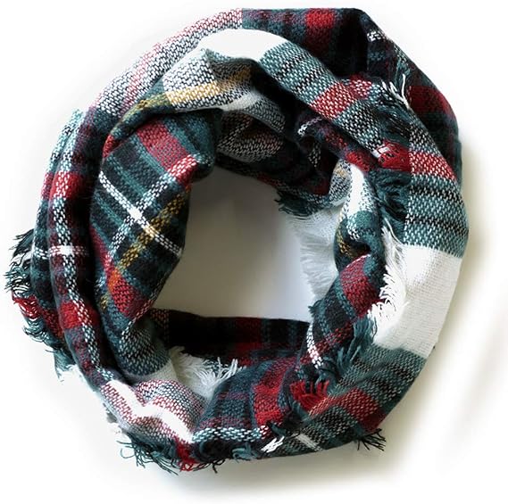 Amazon Join K スヌード レディース チェック ネックウォーマー タータンチェック カシミヤタッチ マフラー グリーン ホワイト スヌード 通販