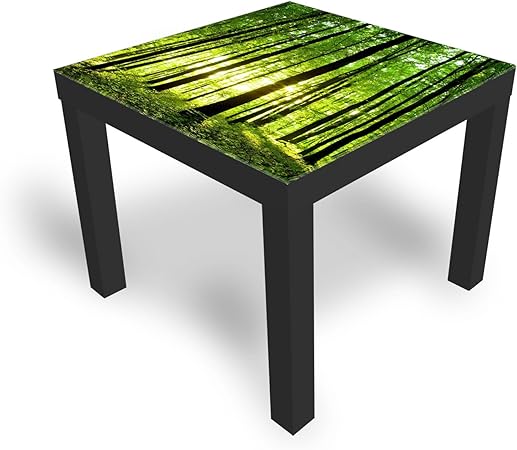 Dekoglas Ikea Lack Beistelltisch Couchtisch Gruner Wald Sofatisch Mit Motiv Glasplatte Kaffee Tisch 55x55x45 Cm Schwarz Amazon De Kuche Haushalt