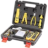 Gaobige Network Tool kit, RJ45 Crimp Tool kit Pass Through Crimper Cat6 Cat5 Cat5e Crimping Tool, Wire Tracker, 110/88 Punchd