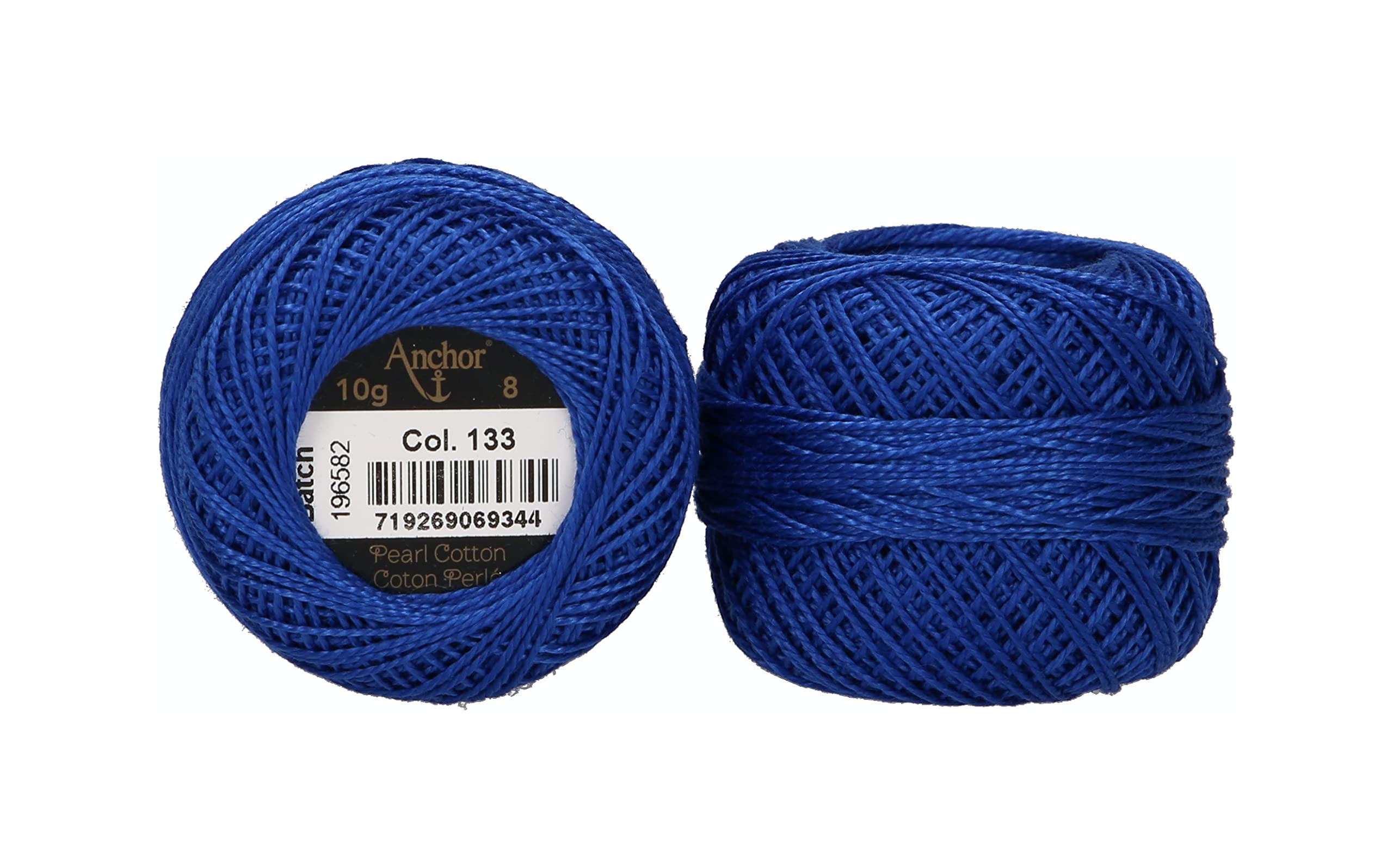 Anchor 4591008-00133 Embroidery Thread, 100% Cotton, Gentian, Thickness 8, 82 m