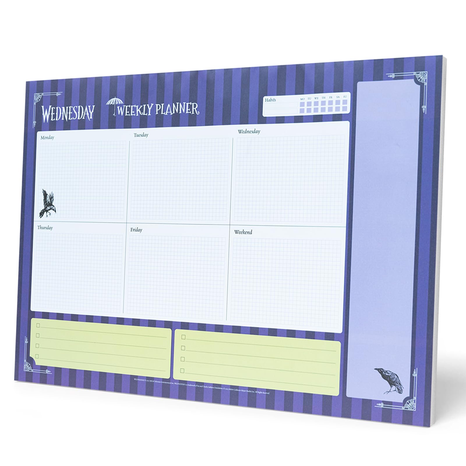 Grupo Erik Weekly Planner A3 - Wednesday Addams Gifts | Undated Daily Planner Family, Desk Calendar, 54 Tear Off Pages A3 Notepad | Wednesday Gifts Under 10 Pounds