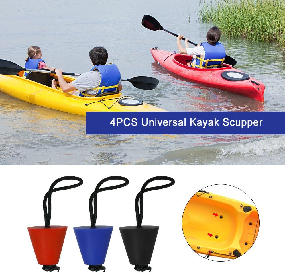 Lixada 4PCS Best Universal Kayak Scupper Plug Kit Kayak Scupper Plug