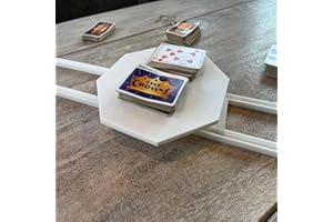 BIYQFCR Game Glider for Cards, The Game Glider Multi-Color Slider Original, Portable Game Glider for Table, Party Card Game Glider with 5 Rails, Sliding Cards Effortlessly, Easy to Install (White)