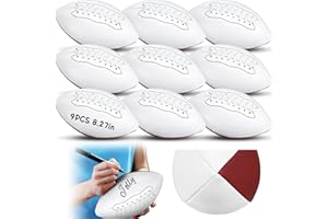 Jenaai 8.27in Autograph Football Blank White Panels Mini Football Official Size 3 Autograph American Footballs Customized Football Signature Team Footballs Trophy for Rugby Game