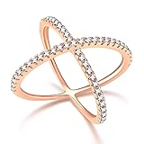 SOMEN TUNGSTEN 925 Sterling Silver Rose Gold Criss