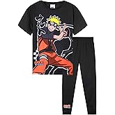 Naruto Boys Pajamas 2 Piece Set for Kids Teens with T Shirt Pajama Pants Soft Breathable Anime PJ Set Loungewear Gifts