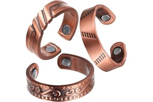 BioMag 3Pcs Lymphatic Drainage Copper Ring for Men Women, 99.99% Pure Copper Magnetic Rings, Jewelry Box