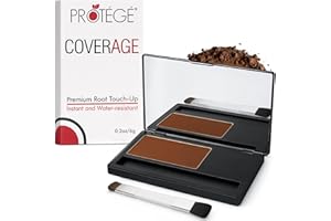 PROTÉGÉ Premium Root Touch-Up Hair Color Powder for Women - Gray Coverage Hairline Concealer Medium Brown- Built-in Applicator Brush - Long Lasting Sweat & Water Resistant Natural Quick Dry