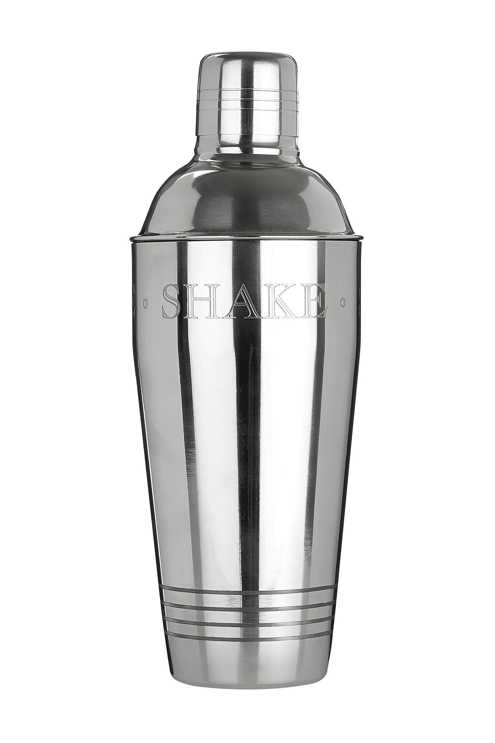 Premier Housewares 507698 Bombay Cocktail Shaker, Stainless Steel - Silver 9 x 9 x 25 cm