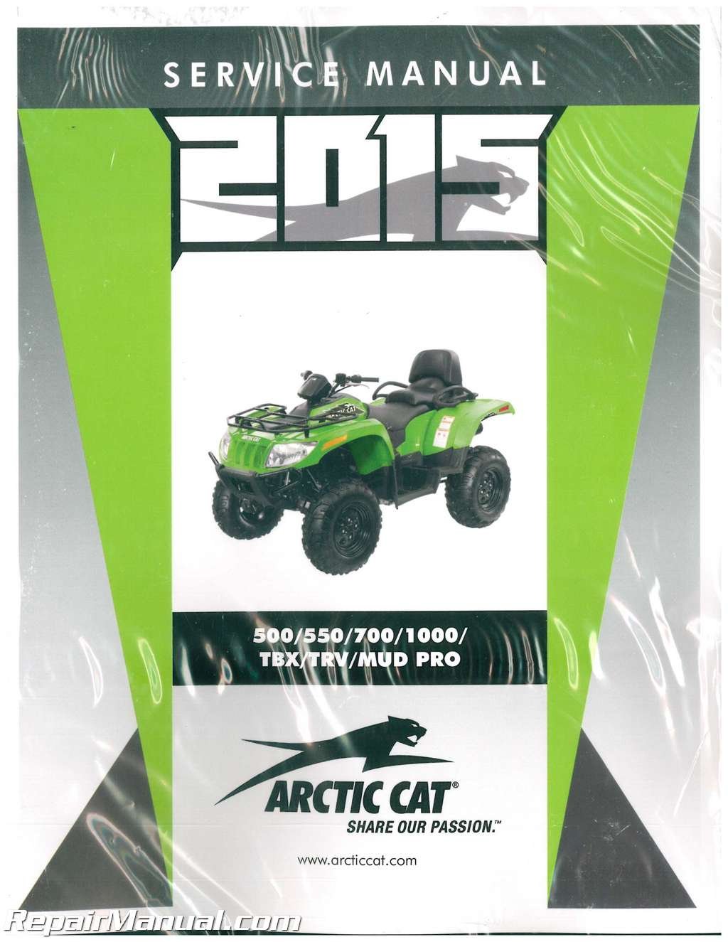 2260-398 2015 Arctic Cat 500 550 700 1000 TBX TRV Mud Pro ATV Service Manual  Paperback – 2004
