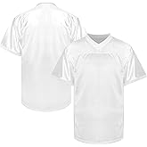 TKJPYWYH Blank Football Jersey,Men's Practice Jersey Football Athletic Shirt,Hip Hop Sports Blank T-Shirt S-3XL